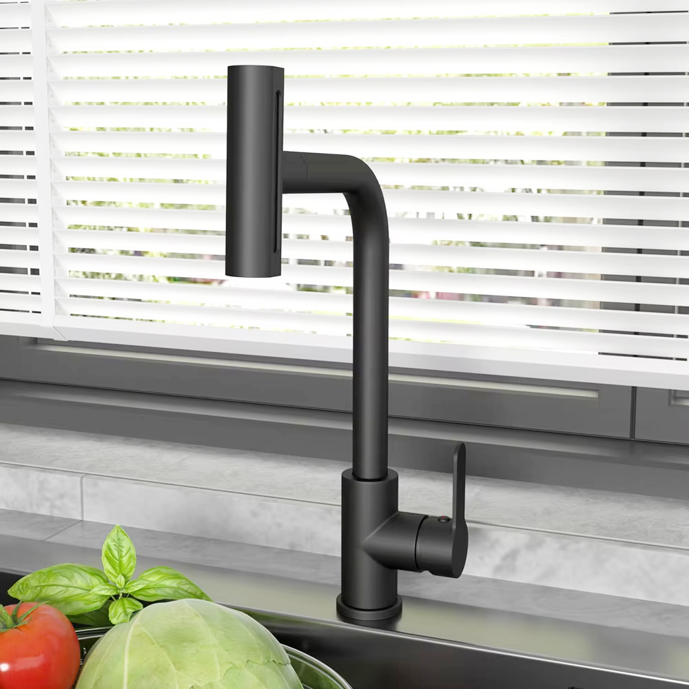 Commercial Kitchen Faucets - Black Pull Out Kitchen Sink Faucet