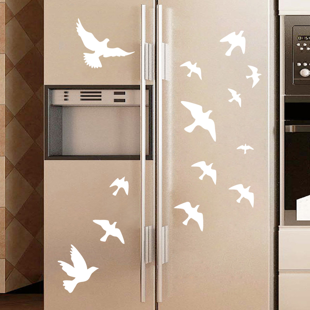 Commercial Kitchen Tiles - 12Pcs/set Bird Wall Stickers Home Decoration