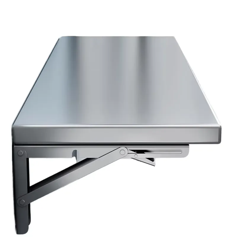 Commercial Kitchen Wall Shelves - Heavy Duty Stainless Steel Metal Folding