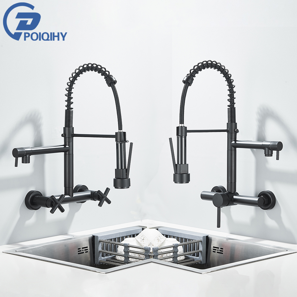 Commercial Kitchen Faucets - Black Kitchen Faucet 360 Rotation Pull