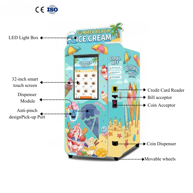 Ice Cream Vending Machine Auto - Soft Serve Ice Cream Machine review and price