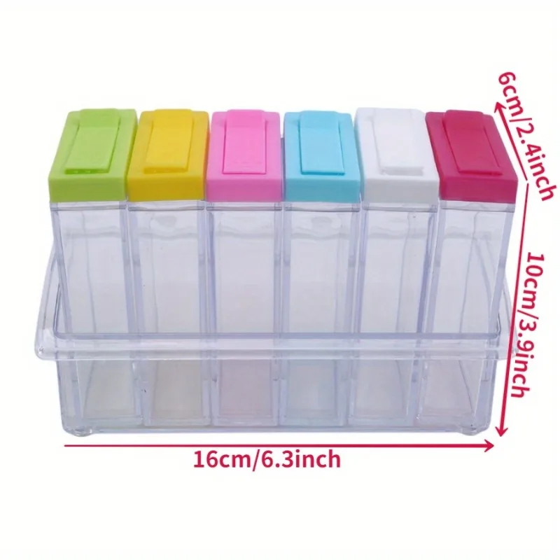 Transparent Seasoning Six Grid - Commercial Kitchen Utensil Organizer review and price