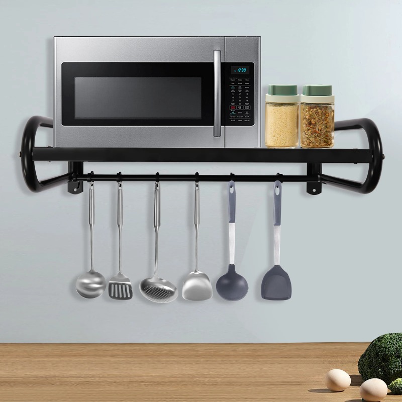 Wall-Mounted Microwave Oven Ra - Commercial Kitchen Wall Shelves review and price