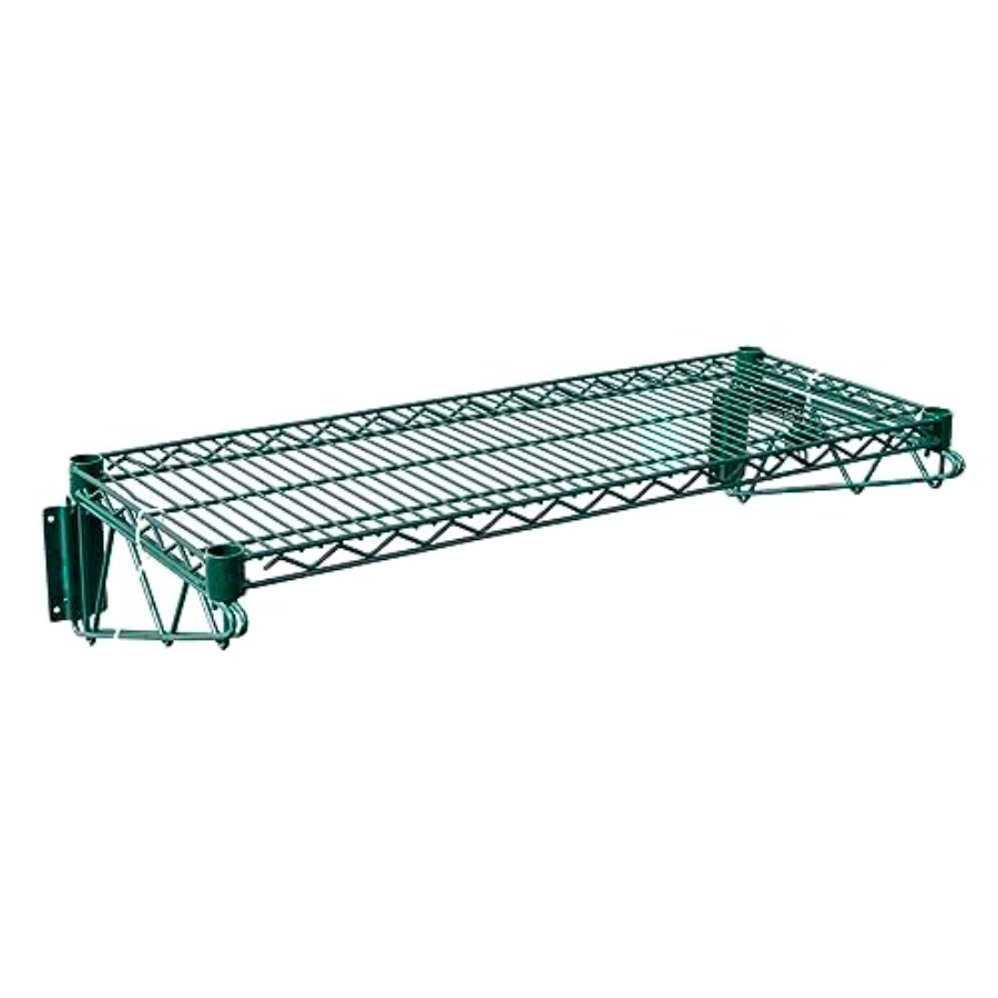 48x14 Epoxy-Coated Green Wire  - Commercial Kitchen Wall Shelves review and price
