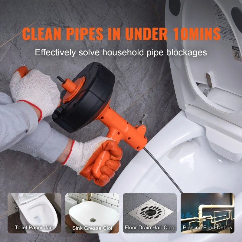 Drain Cleaner Machine 25FT Aut - Commercial Kitchen Youtube review and price
