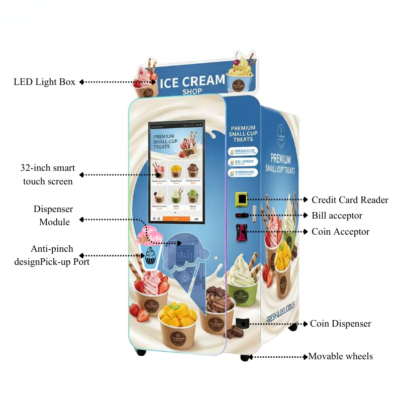 Customized Soft Ice Cream Vend - Soft Serve Ice Cream Machine review and price