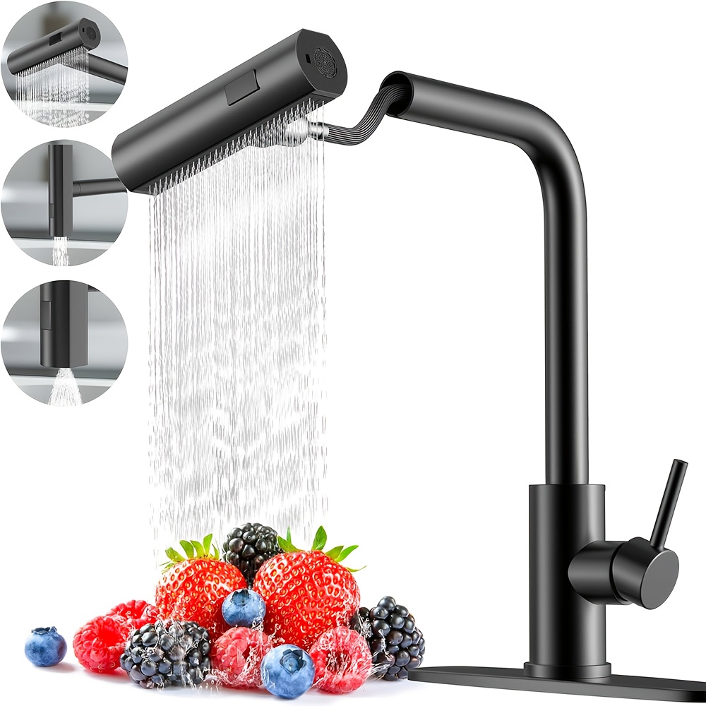 1 PC Black Kitchen Faucet With - Commercial Kitchen Faucets review and price