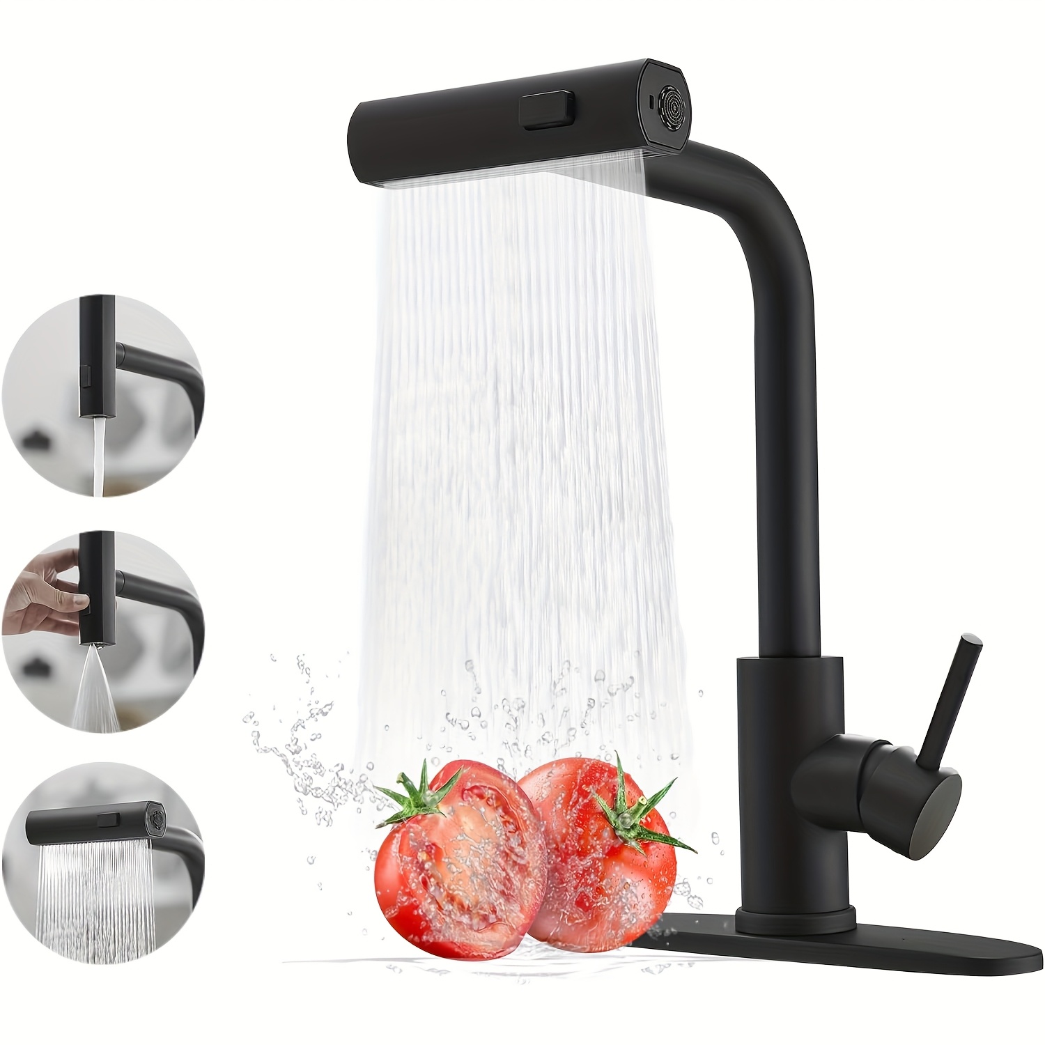 1 PC Black Kitchen Faucet With - Commercial Kitchen Faucets review and price