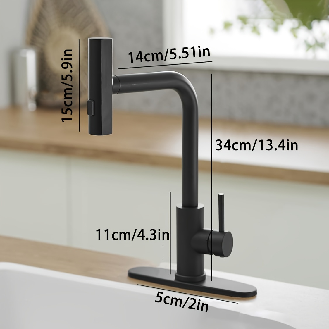 1 PC Black Kitchen Faucet With - Commercial Kitchen Faucets review and price
