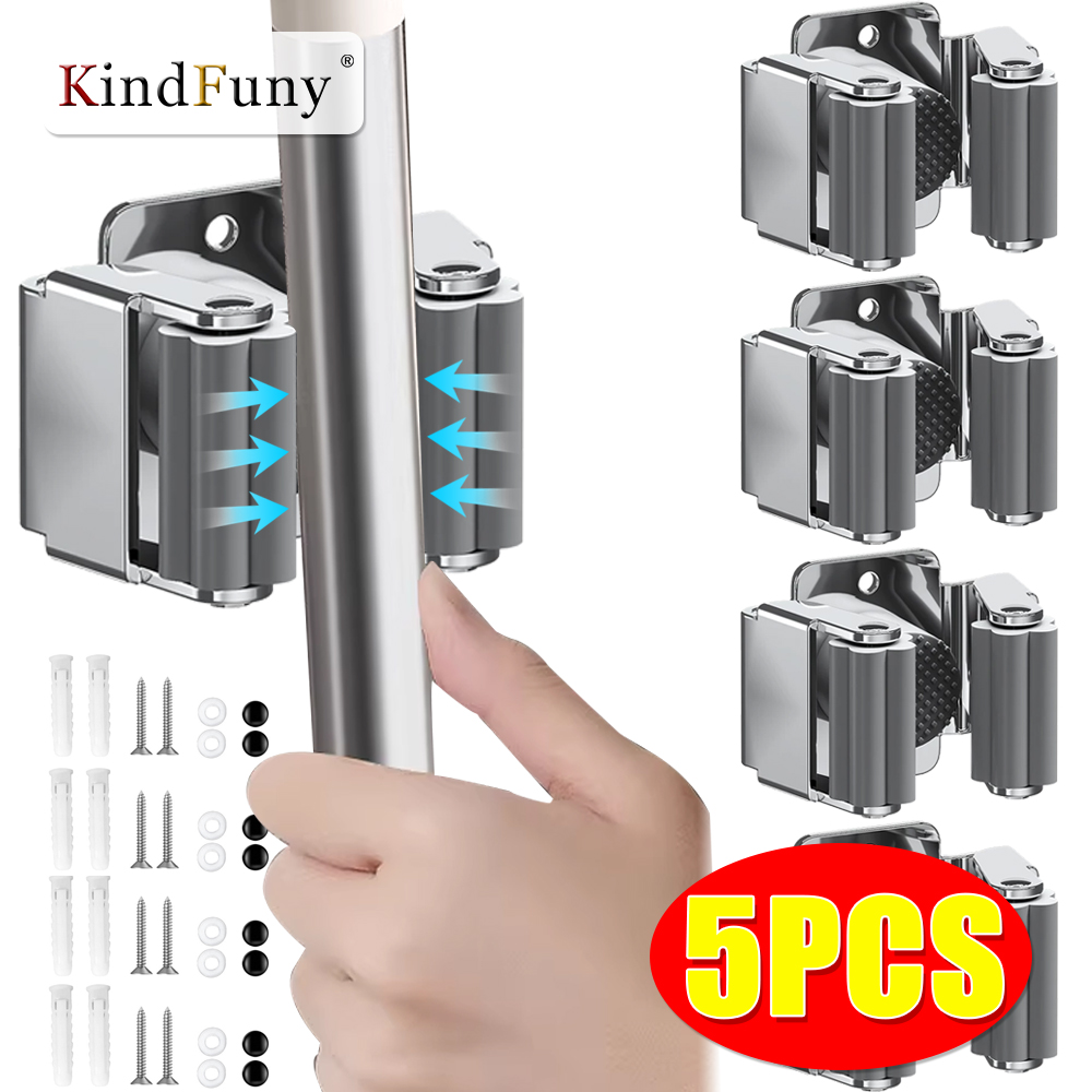 Stainless Steel Mop Clip Holde - Commercial Kitchen Wall Shelves review and price