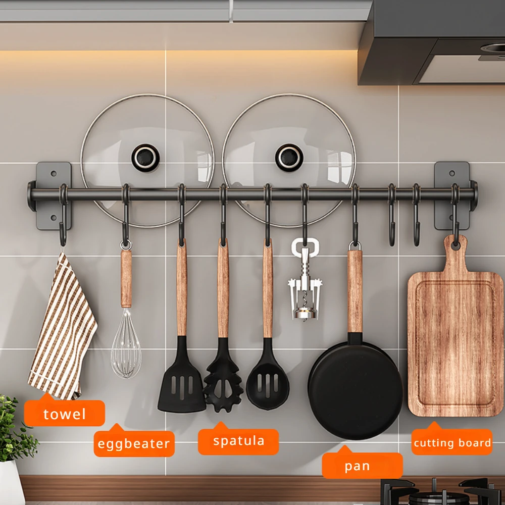No punch Kitchen Hook Rack Sta - Commercial Kitchen Wall Shelves review and price