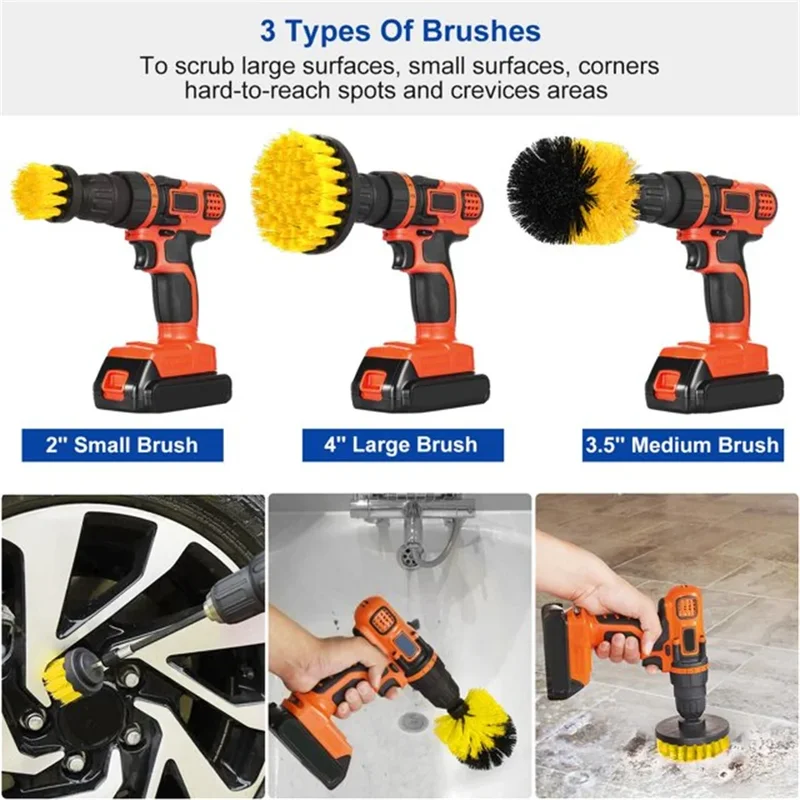 3 pcs/set drill brush set powe - Commercial Kitchen Tiles review and price