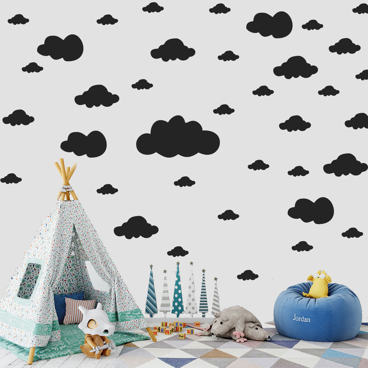 68 Pcs DIY Clouds Wall Sticker - Commercial Kitchen Tiles review and price