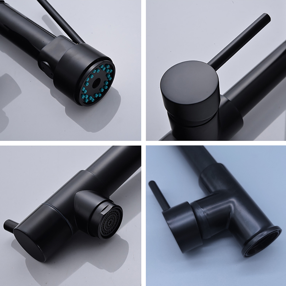 DQOK Black Brushed Spring Pull - Commercial Kitchen Faucets review and price