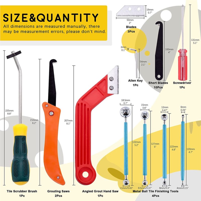 Grout Removal Tools 22 Pcs  Se - Commercial Kitchen Tiles review and price