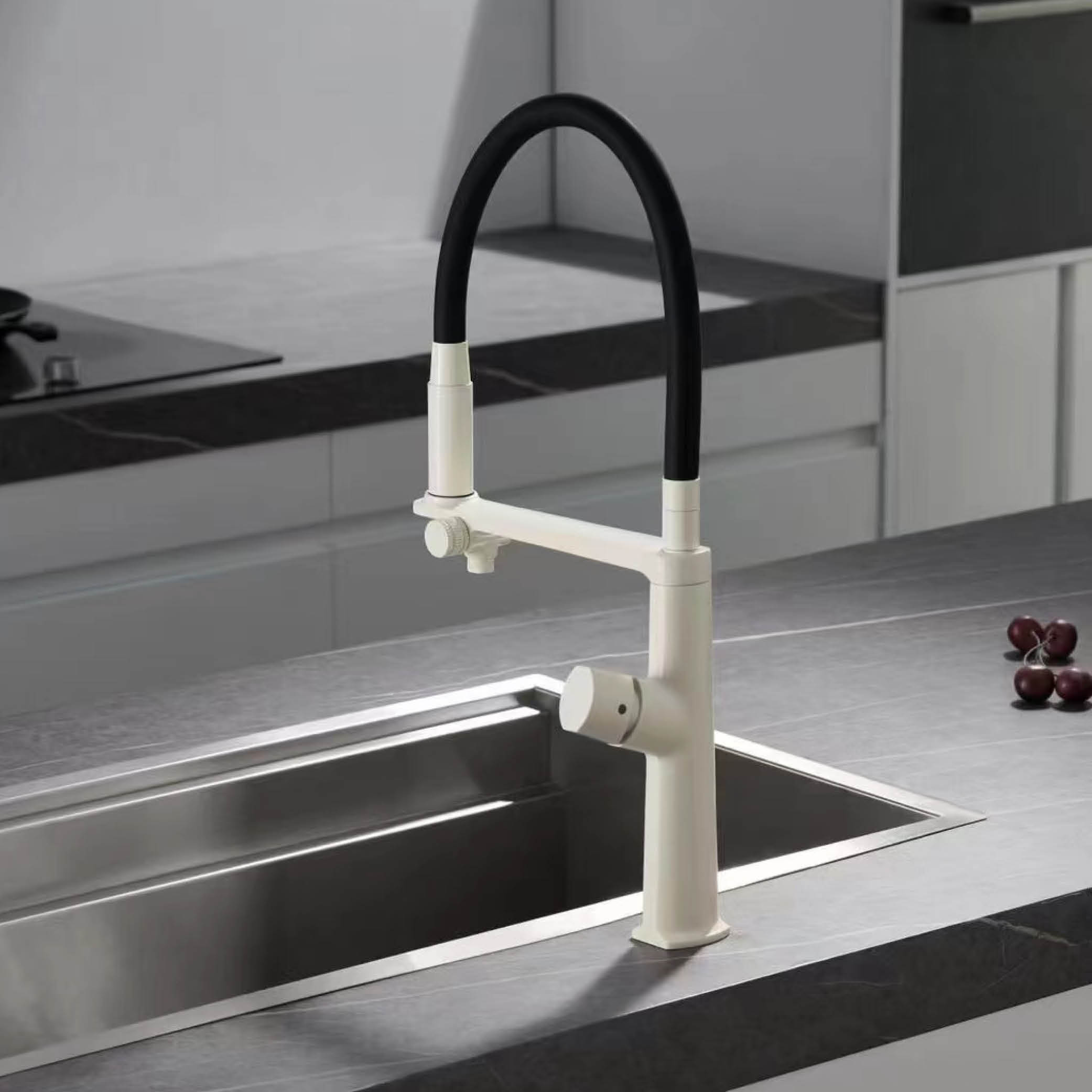 Luxury Gun Gray Brass Kitchen  - Commercial Kitchen Faucets review and price