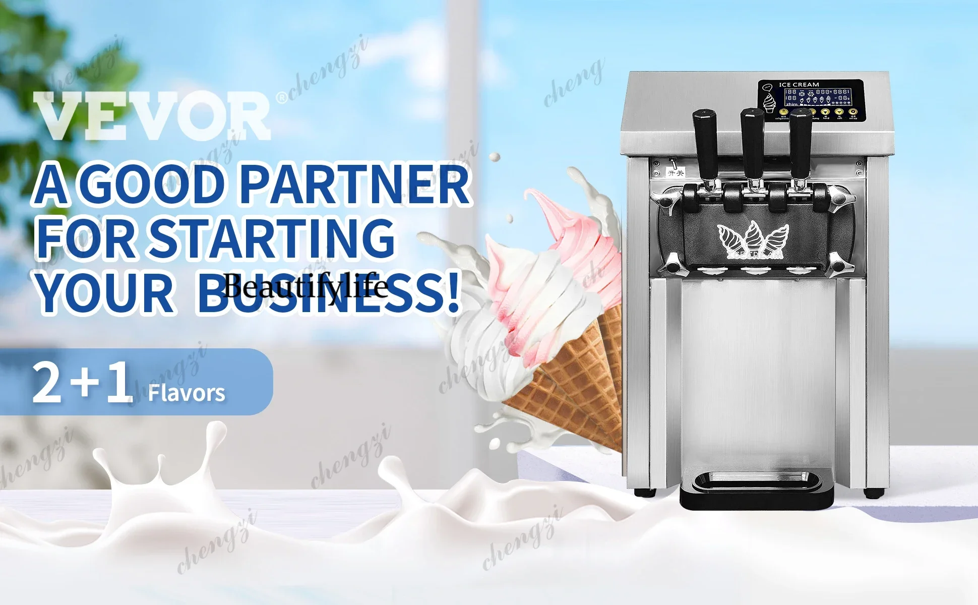 A55  Pre-cooling commercial ic - Soft Serve Ice Cream Machine review and price