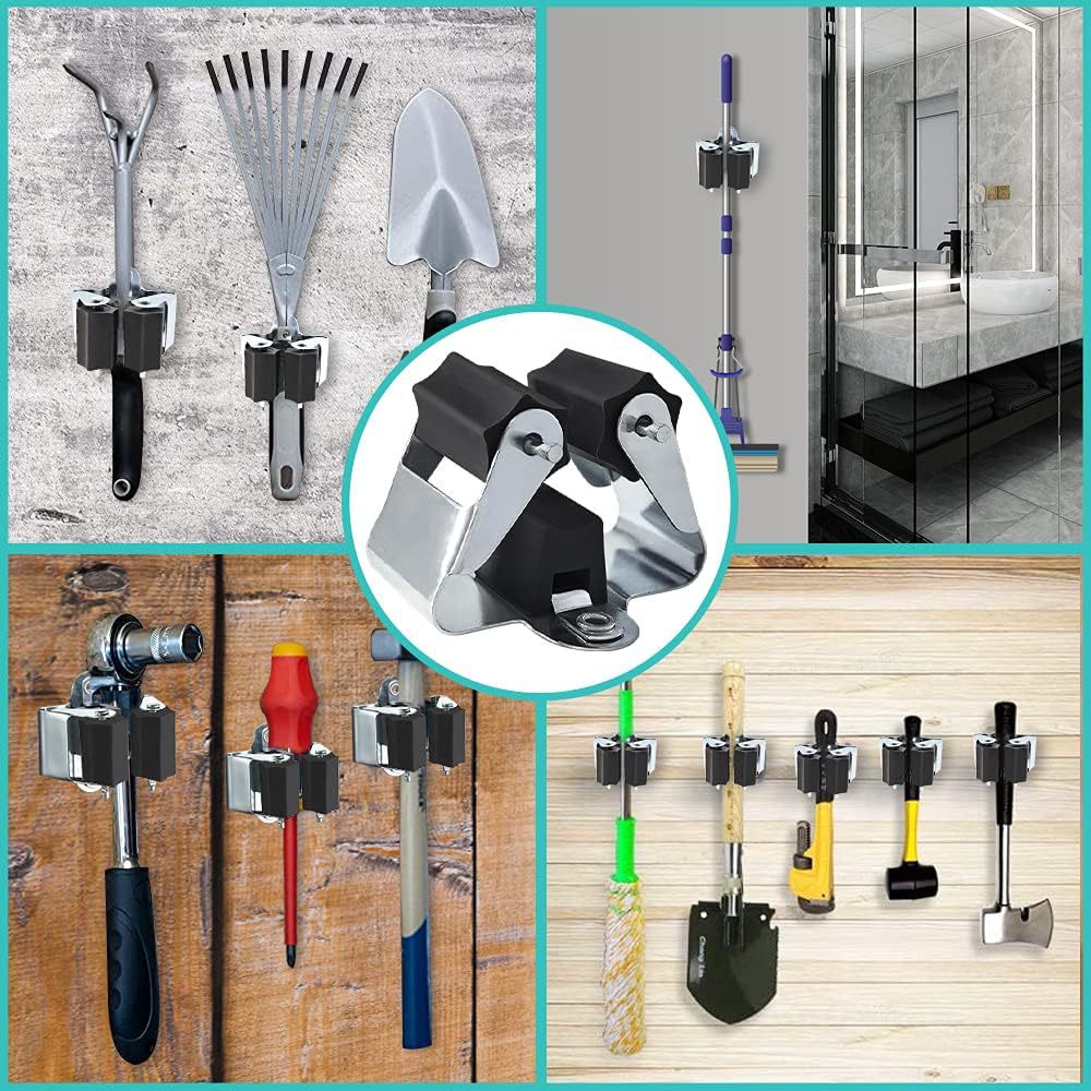 1/4pcs Broom Hanger Mop Holder - Commercial Kitchen Wall Shelves review and price